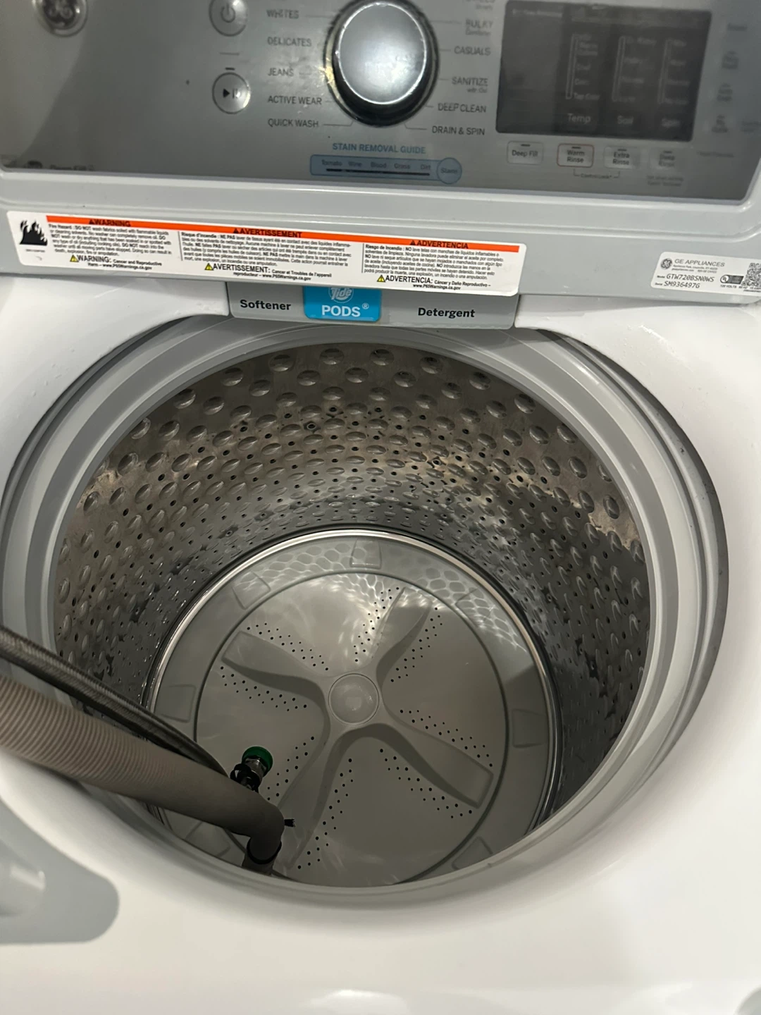 GE Top Load Washing Machine - photo 4