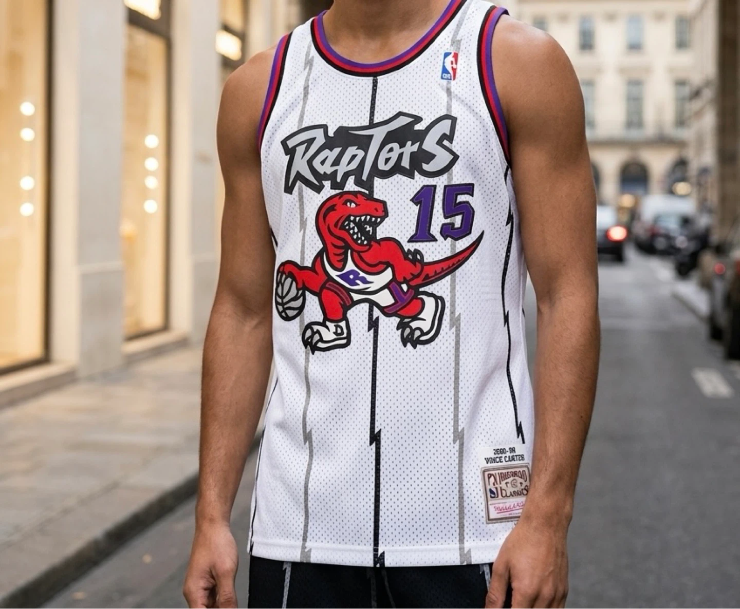 Vince Carter Raptors White Jersey #15 Retro Men’s Large - photo 3