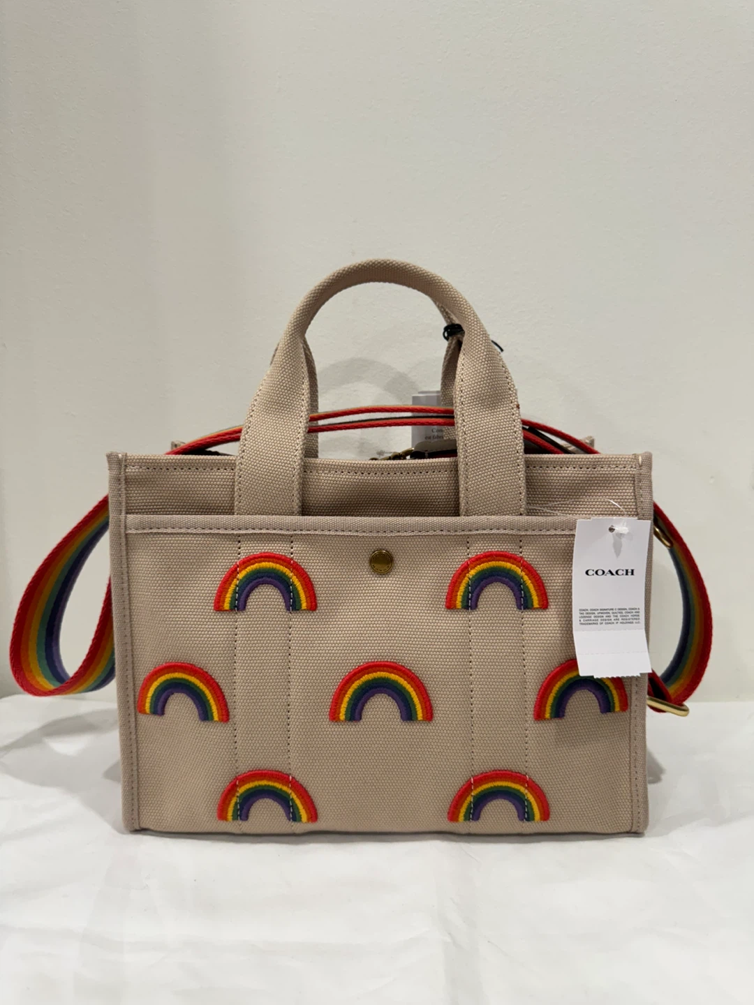 Coach Rainbow Canvas Tote Bag - photo 3