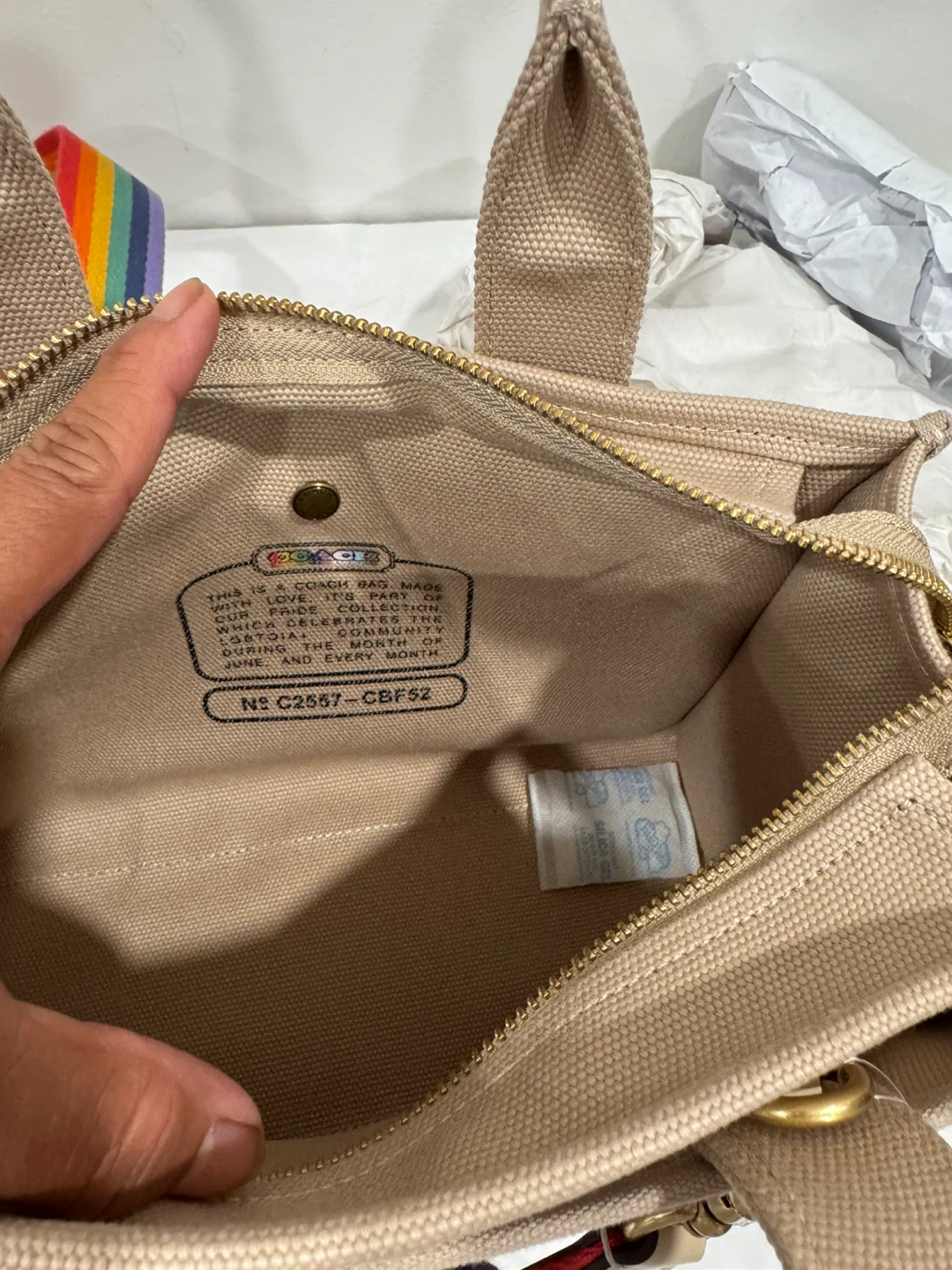 Coach Rainbow Canvas Tote Bag - photo 4