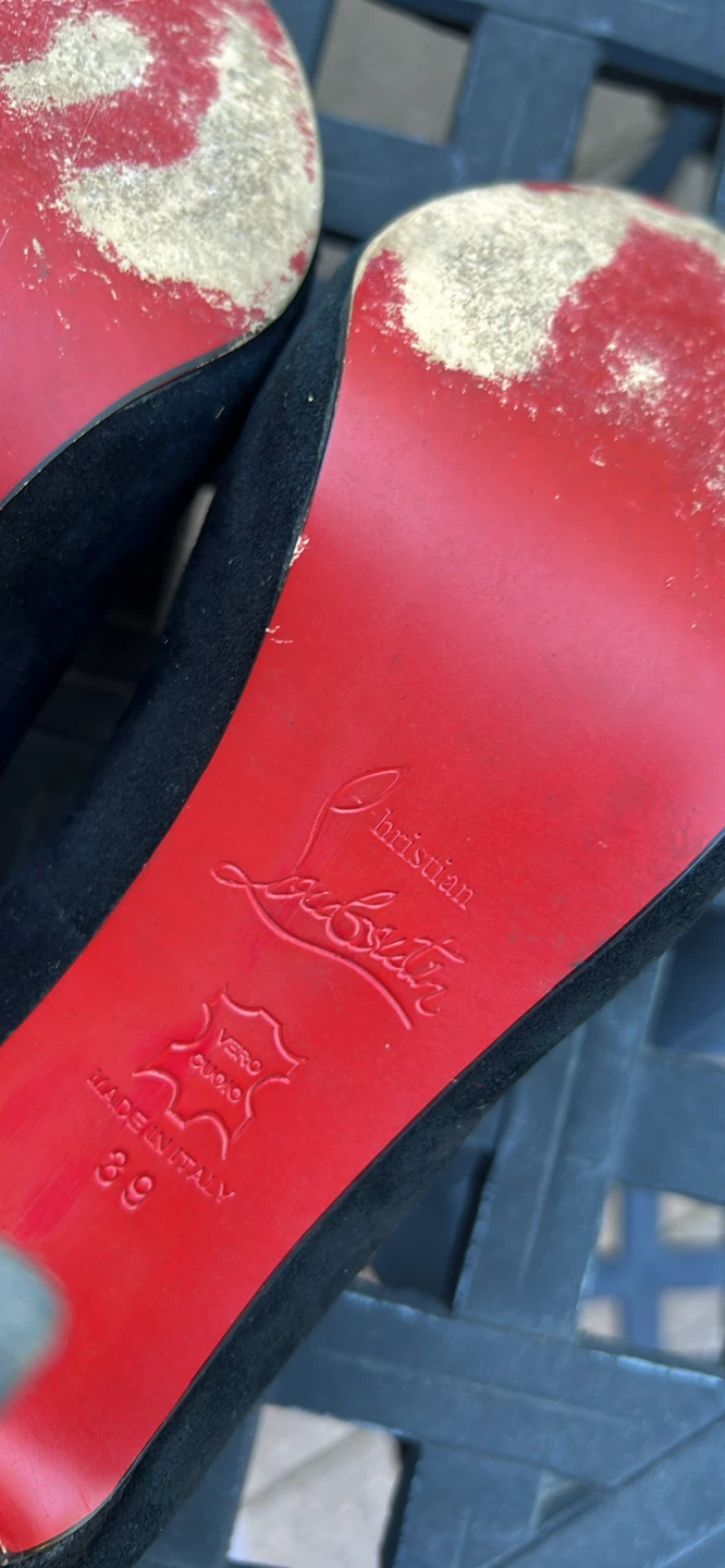 Christian Louboutin Black Suede Heels - photo 3