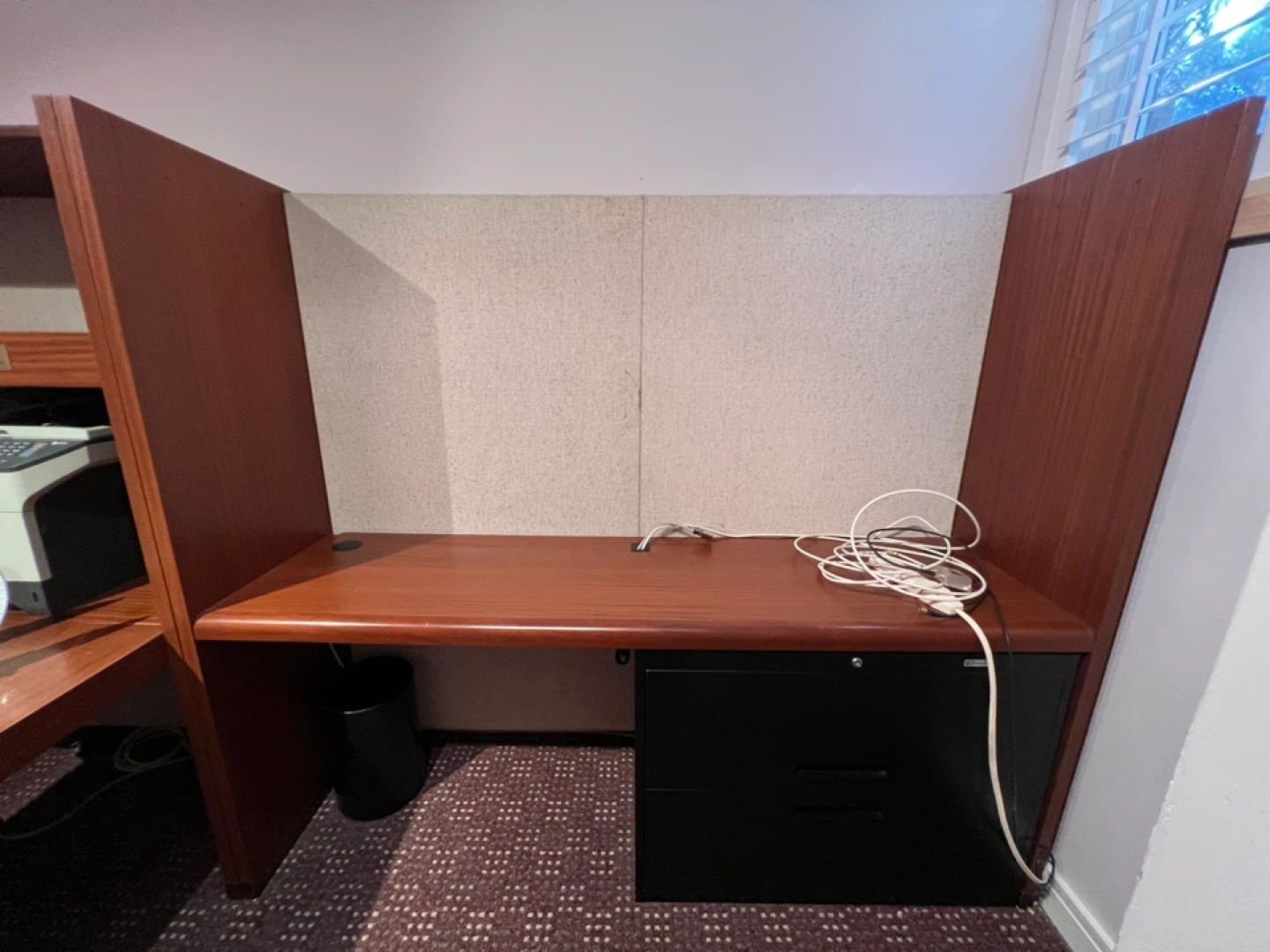 Wooden Executive Desk with Hutch and Drawers - photo 3