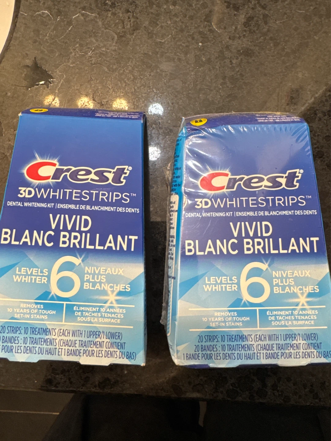 Crest 3DWhitestrips Vivid Blanc Brillant Dental Whitening Kit