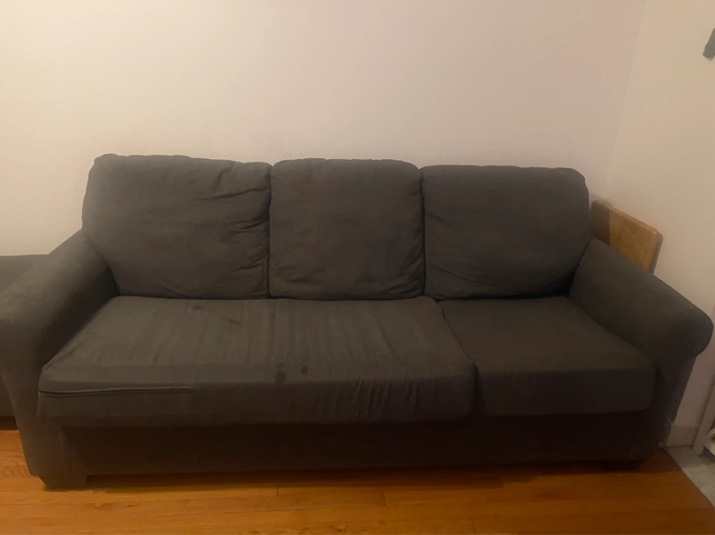 Dark Gray Sectional Sofa with Ottoman - photo 2