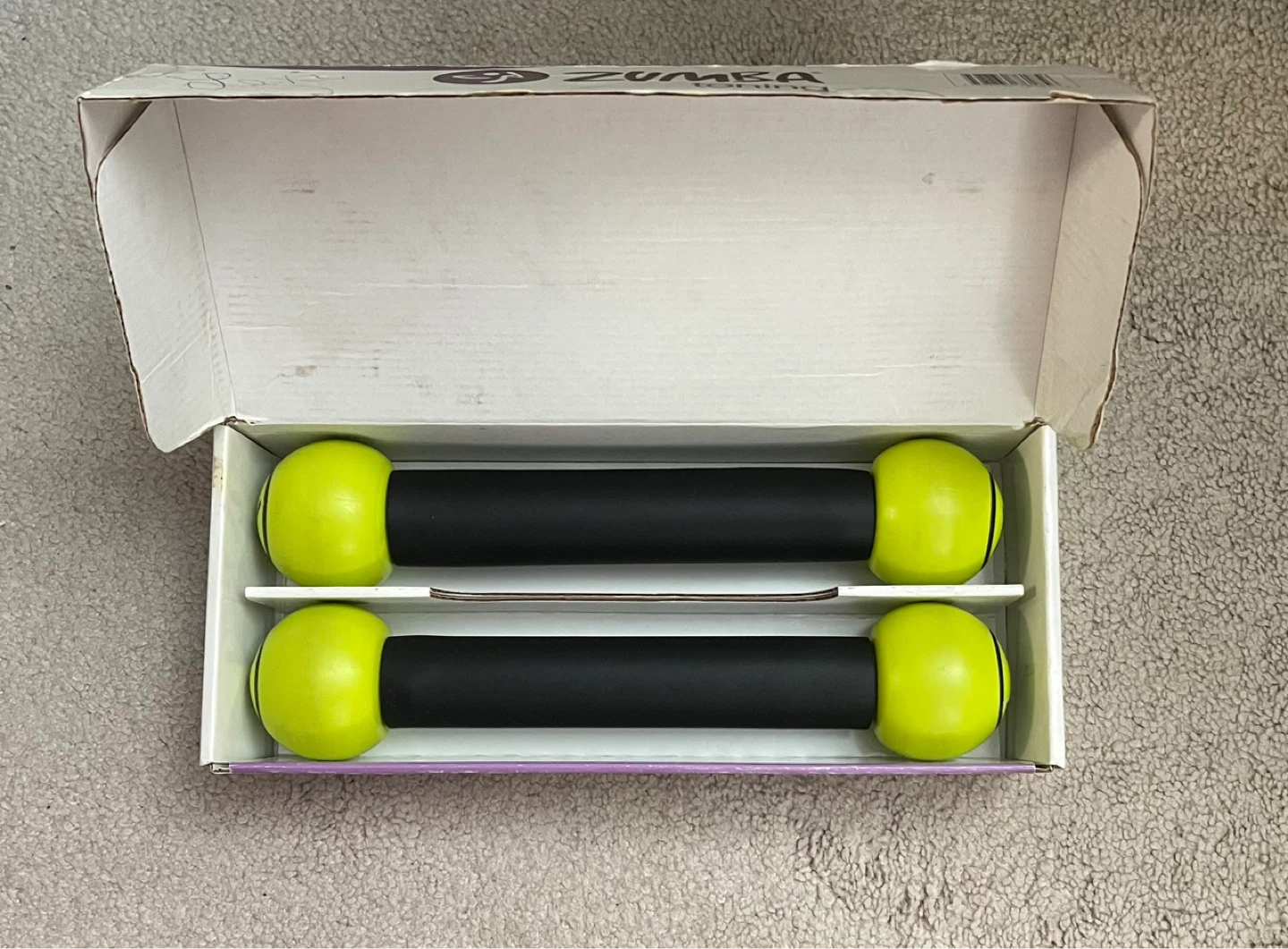 🌱Zumba Toning Sticks Hand Weights (Dumbbells) - Green & Black - photo 2