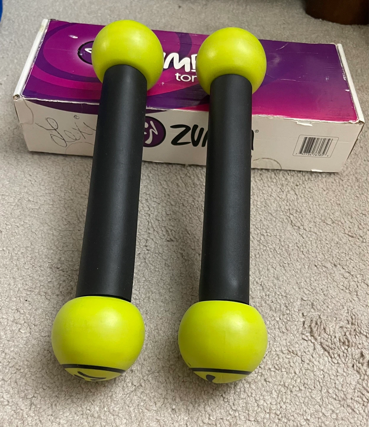 🌱Zumba Toning Sticks Hand Weights (Dumbbells) - Green & Black - photo 4