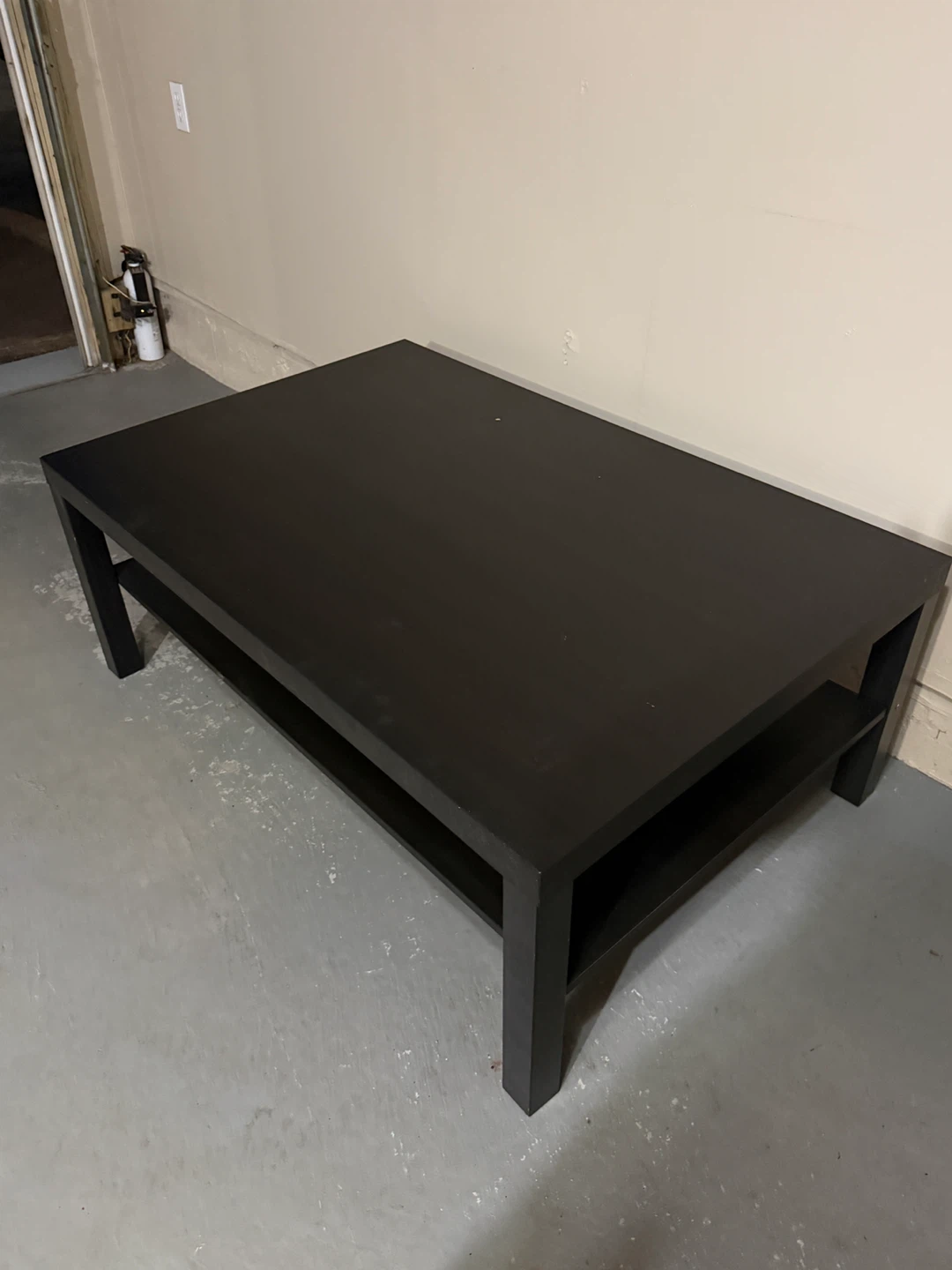 Dark Brown Coffee Table with Shelf - photo 2