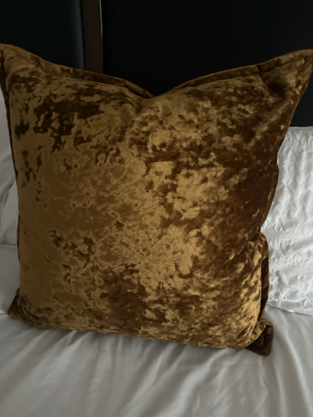 Martha Stewart Crushed Velvet Throw Pillow - Gold - photo 2