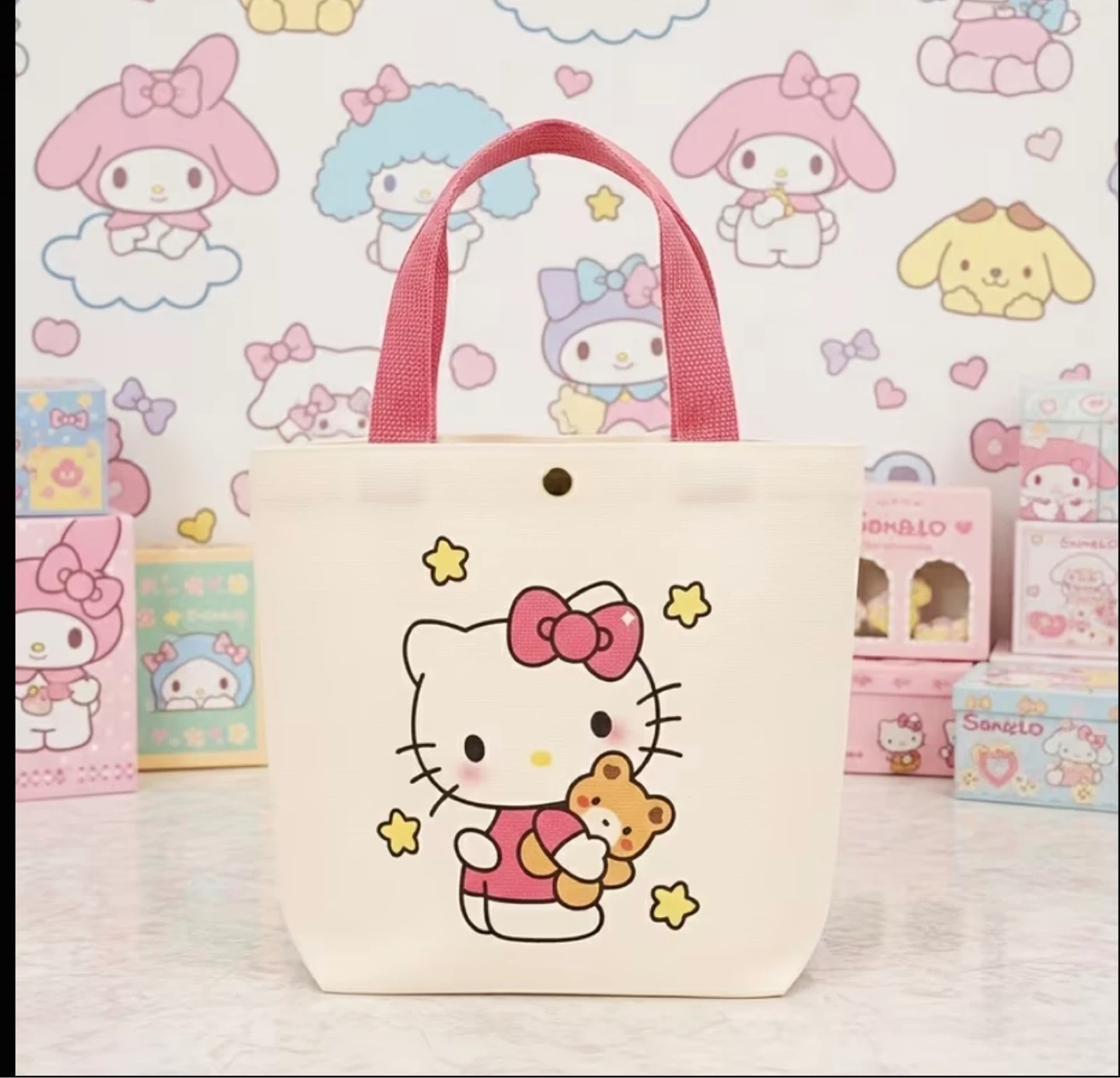 Hello Kitty Canvas Tote Bag