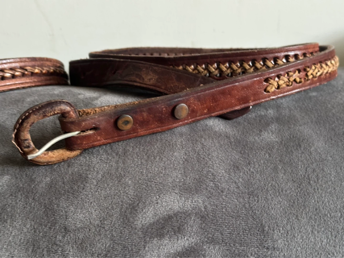Vintage woven leather belts - photo 5