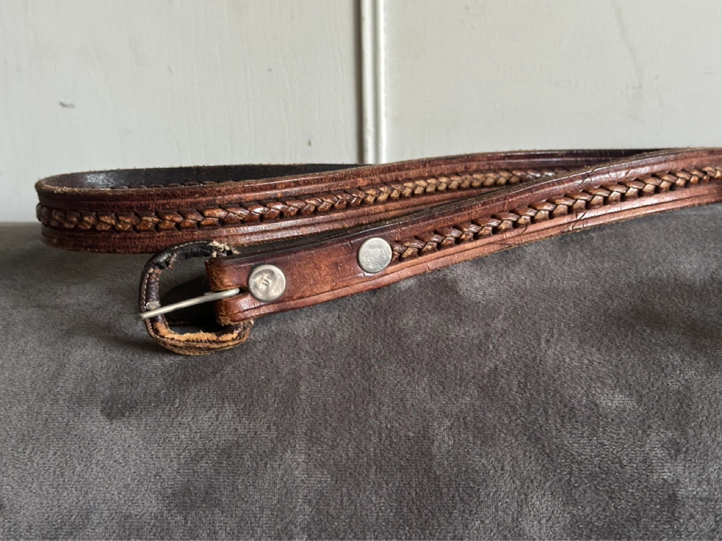 Vintage woven leather belts - photo 2