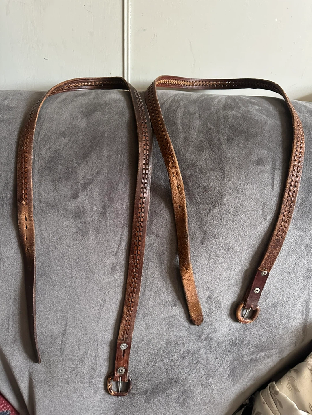 Vintage woven leather belts - photo 3
