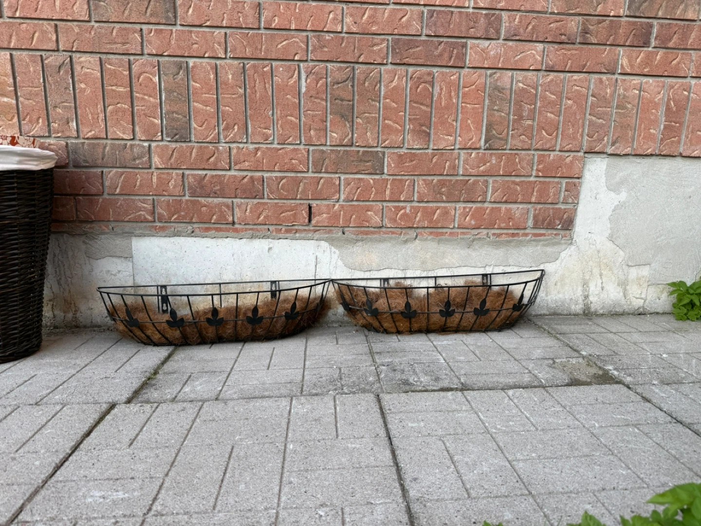 Black Metal Wall Planter Basket with Coco Liner - photo 3