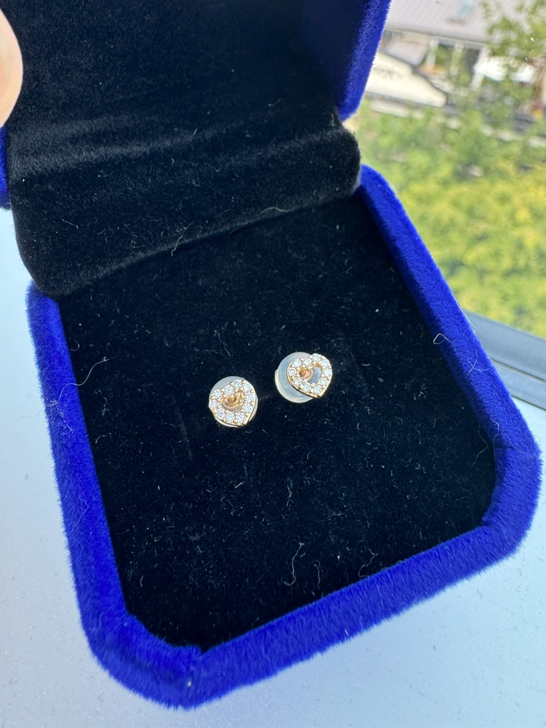 Open Heart Diamond Earrings - photo 2