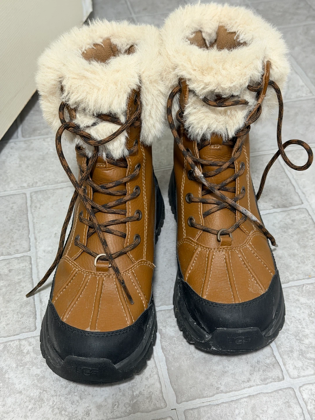 UGG Brown Winter Boots with Fur Trim - photo 3