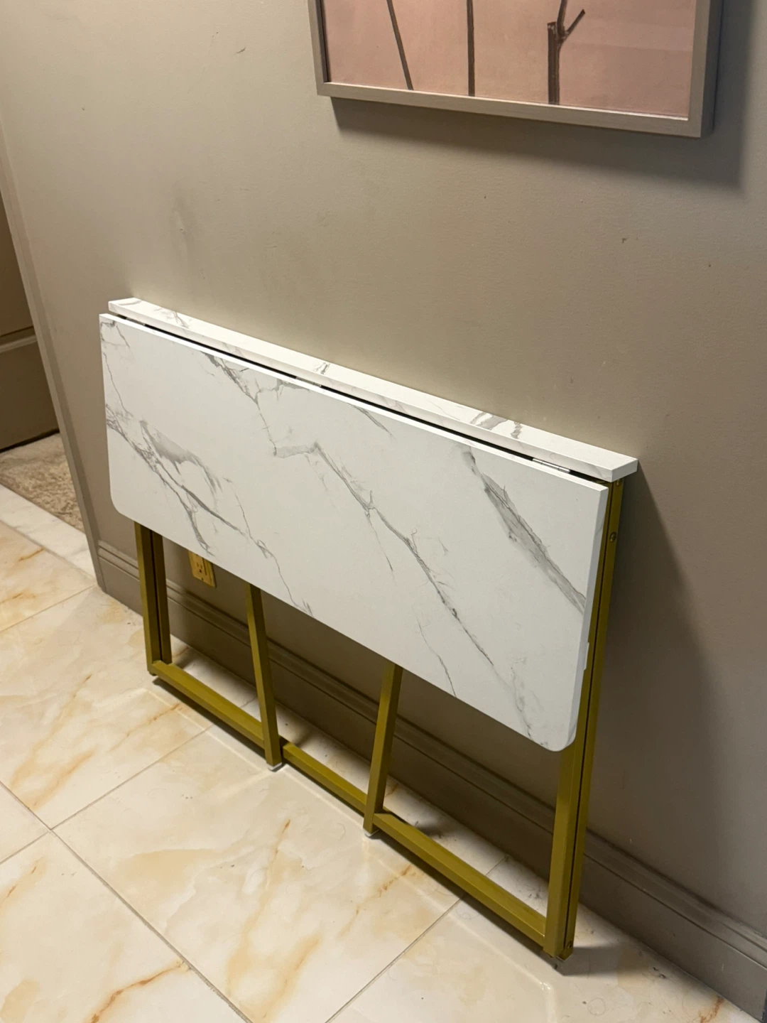 Foldable Desk with Gold Metal Frame - photo 5