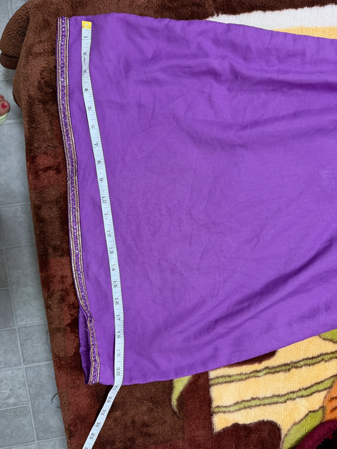 Purple Sleeveless Dress with Embellishments - photo 3