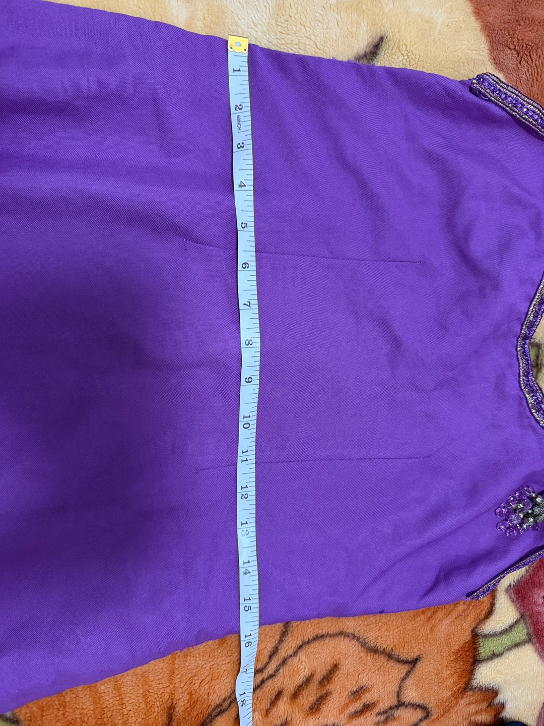 Purple Sleeveless Dress with Embellishments - photo 4