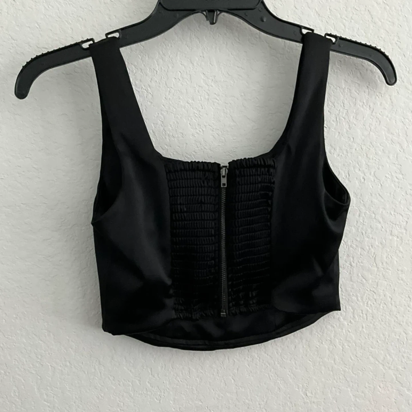 Black satin corset top - photo 2