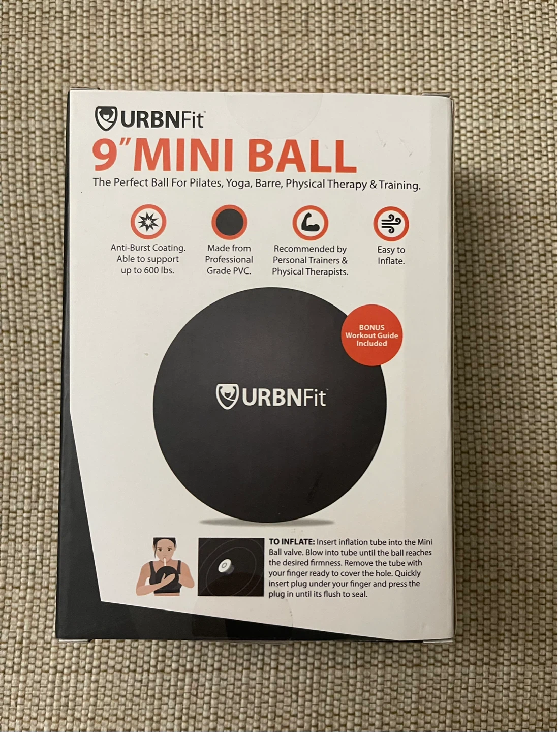 🌱Brand New URBNFit 9" Mini Ball for Pilates, Yoga, Barre - photo 3