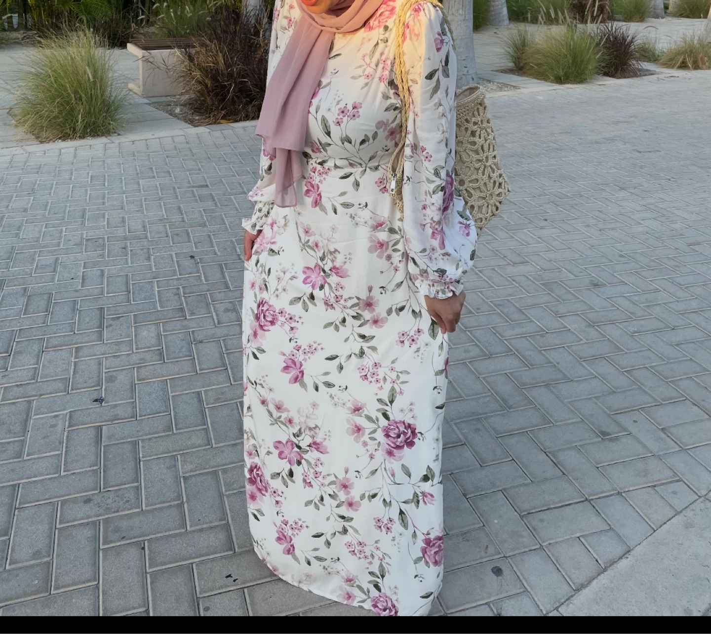 Floral Maxi Dress with Long Sleeves