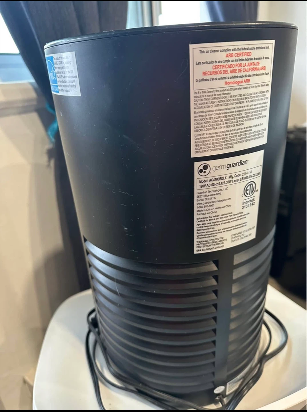 Air Purifier GermGuardian HEPA – Very Clean - photo 2