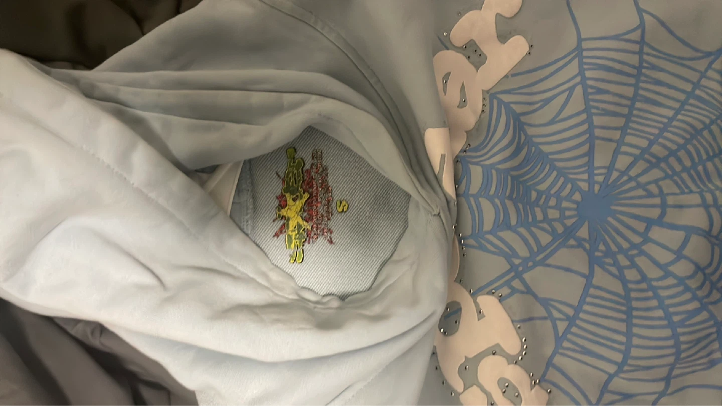 Sp5der Hoodie Light Blue - photo 3