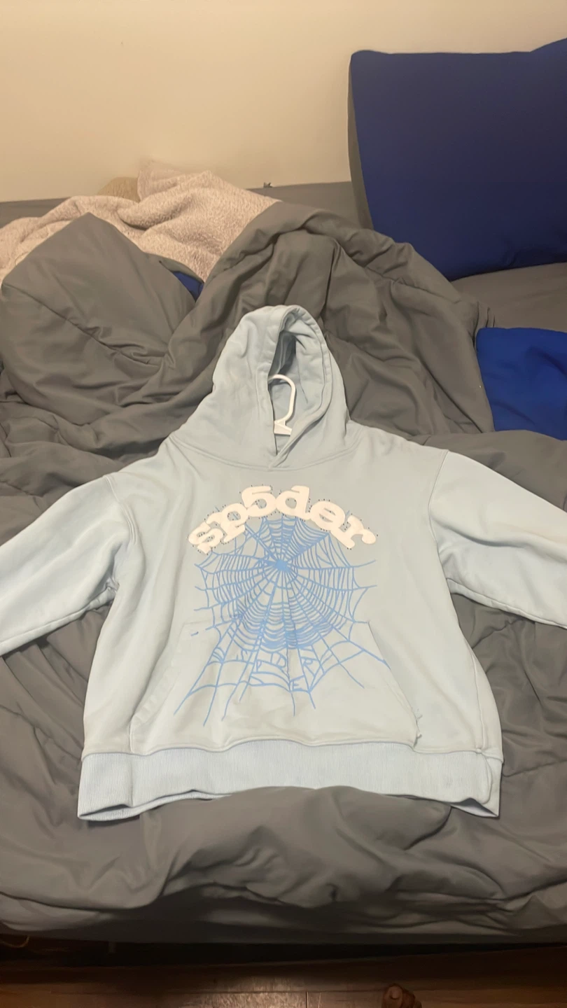 Sp5der Hoodie Light Blue