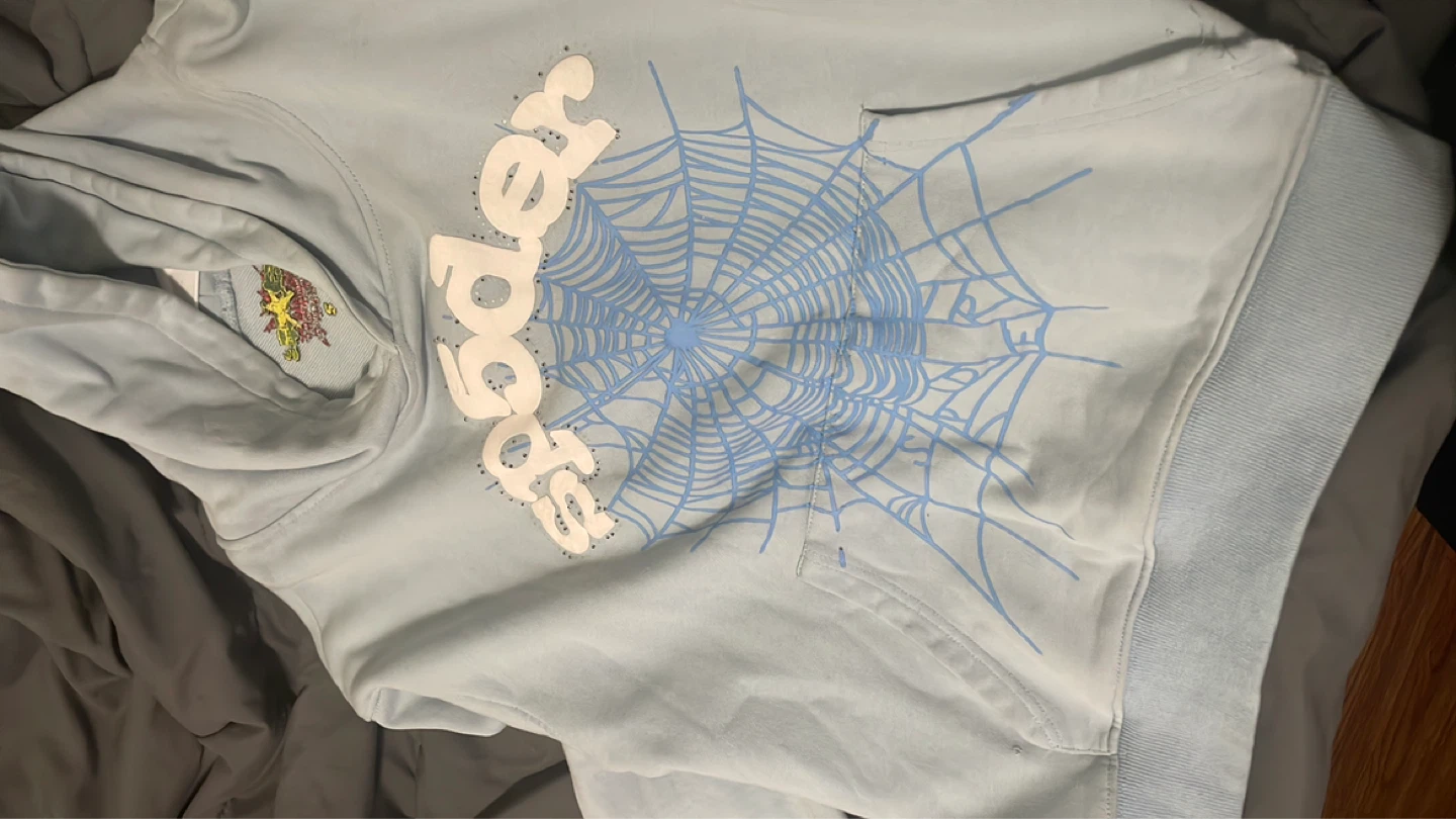 Sp5der Hoodie Light Blue - photo 4