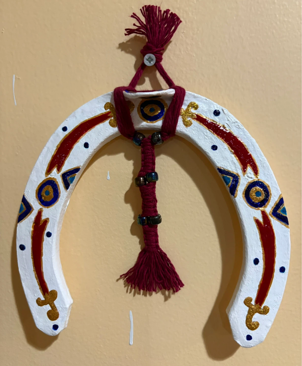Hand-Painted Real Horseshoe Wall Decor - photo 4