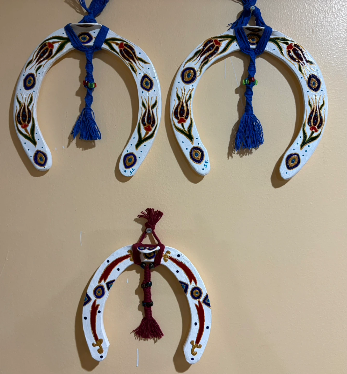Hand-Painted Real Horseshoe Wall Decor - photo 5