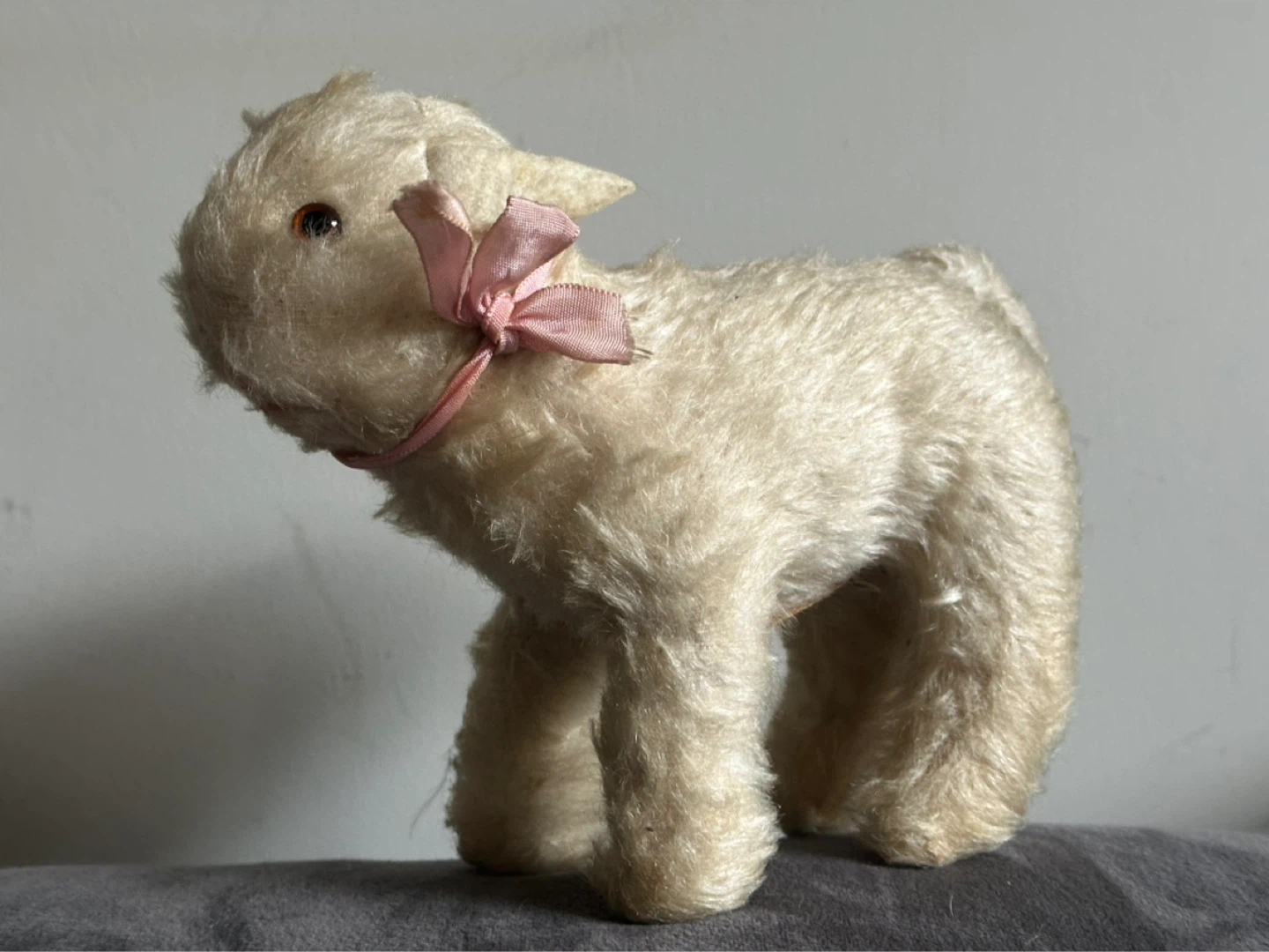 Antique Mohair Farnell Alpha Lamb Made in England with label
