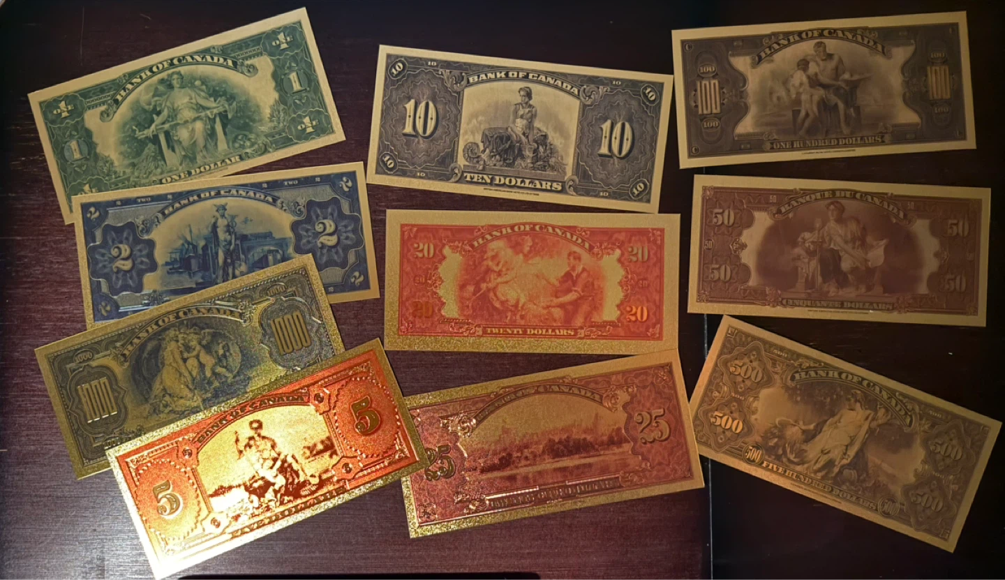 Gold Foil Bank of Canada Historical Banknote Collection - photo 2