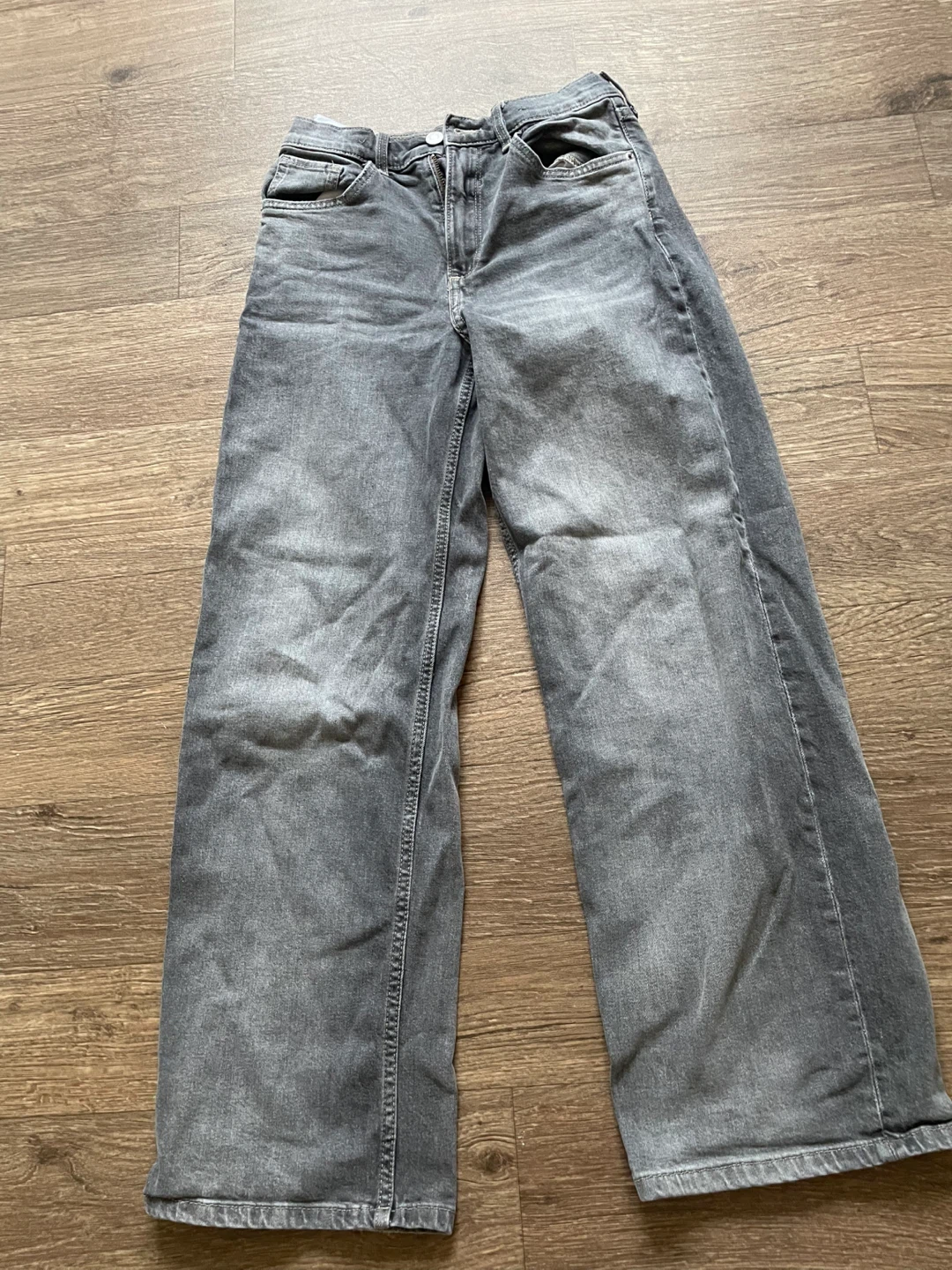 Grey Wide Leg Jeans - photo 2
