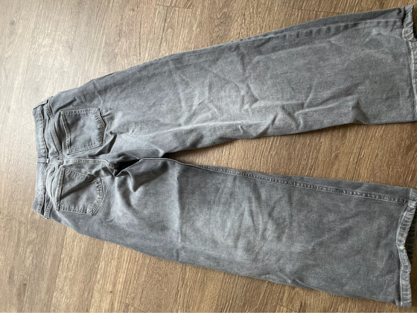 Grey Wide Leg Jeans