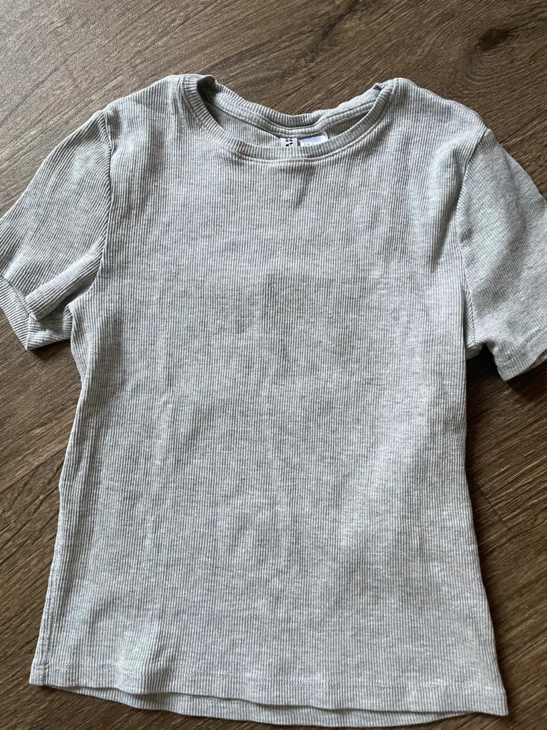 DIVIDED Grey Ribbed T-Shirt Size S - photo 2