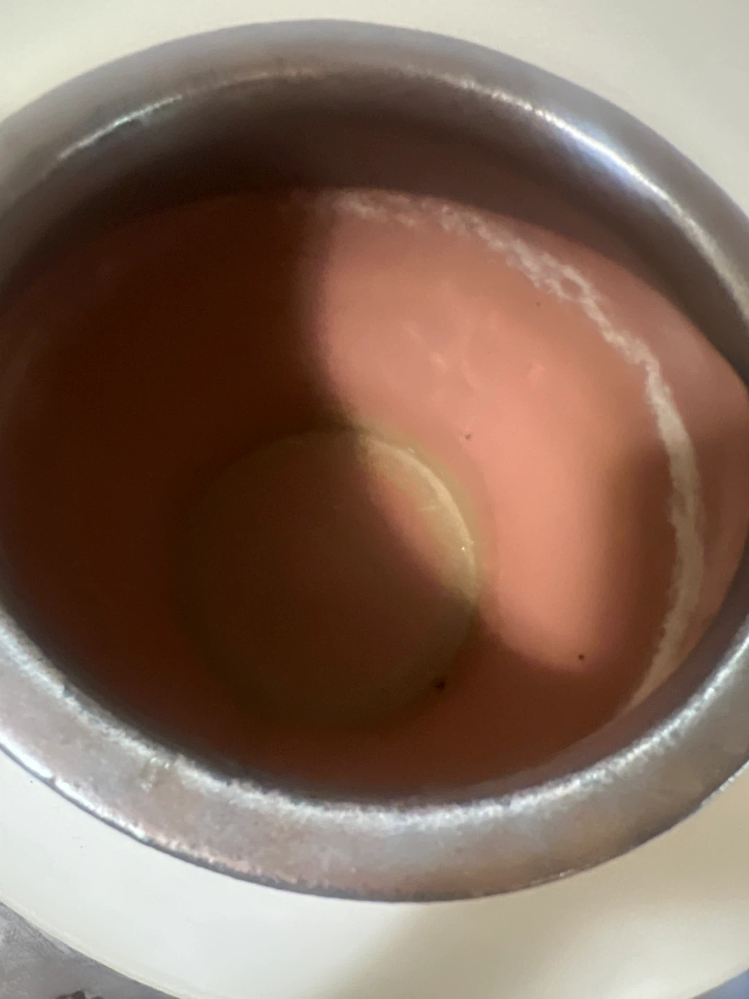Brown ceramic planter pot with saucer - photo 2