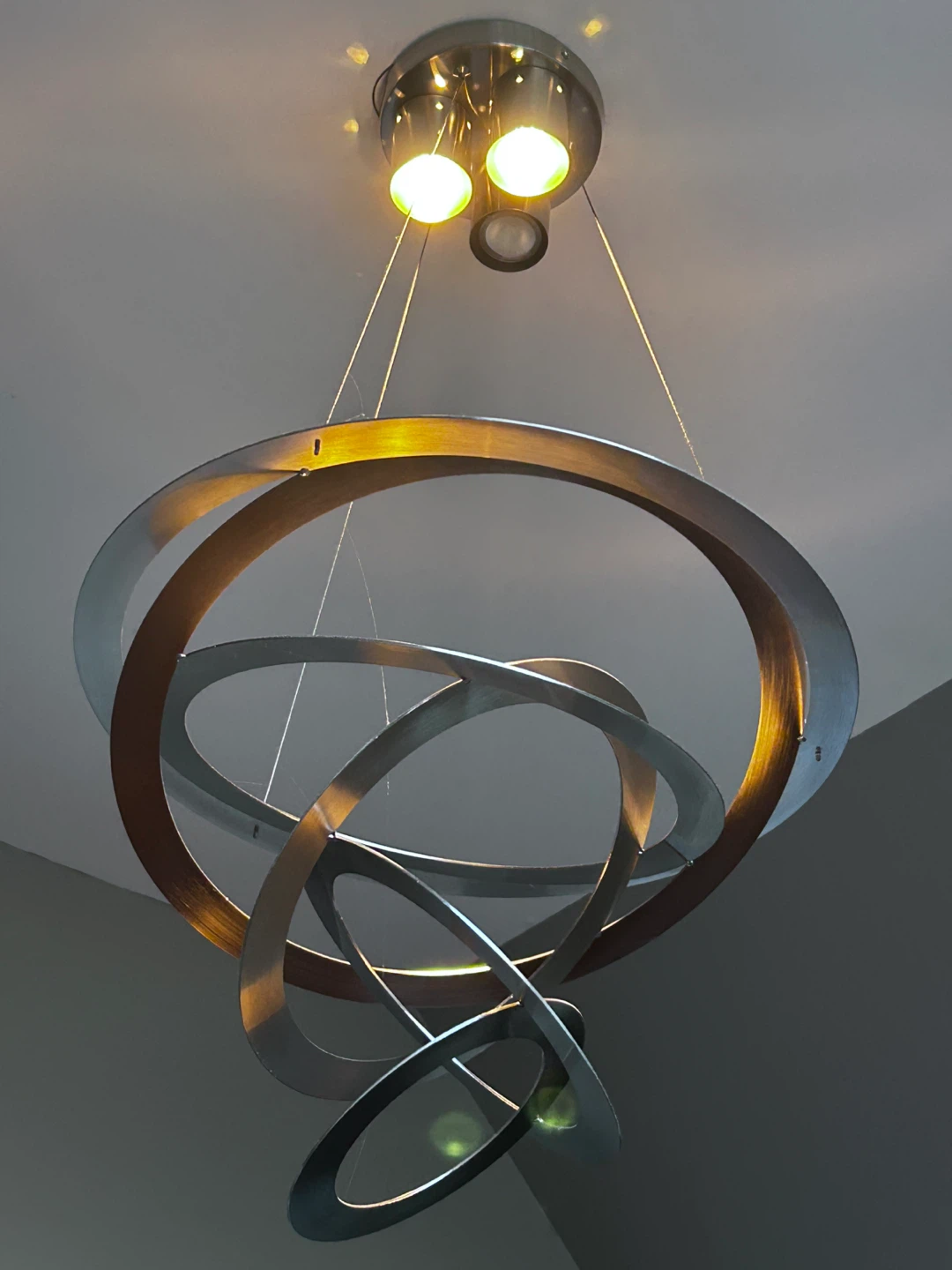 Modern Brushed Nickel Pendant Light