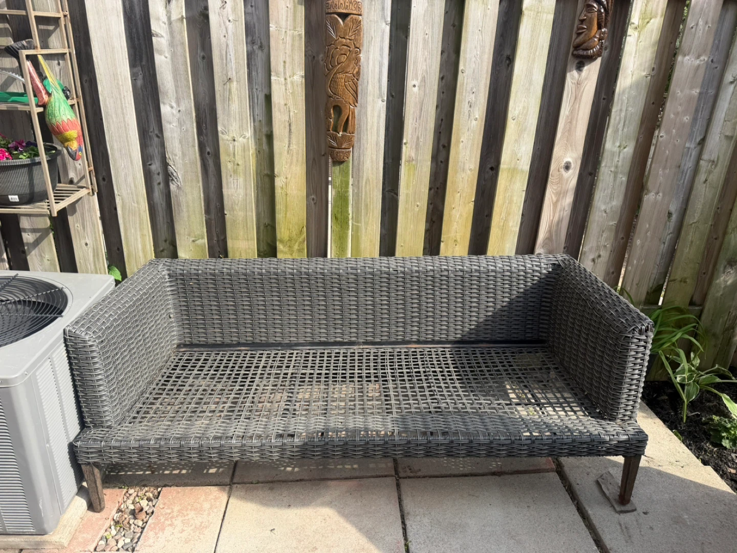 Wicker Outdoor Loveseat with Cushions - photo 3