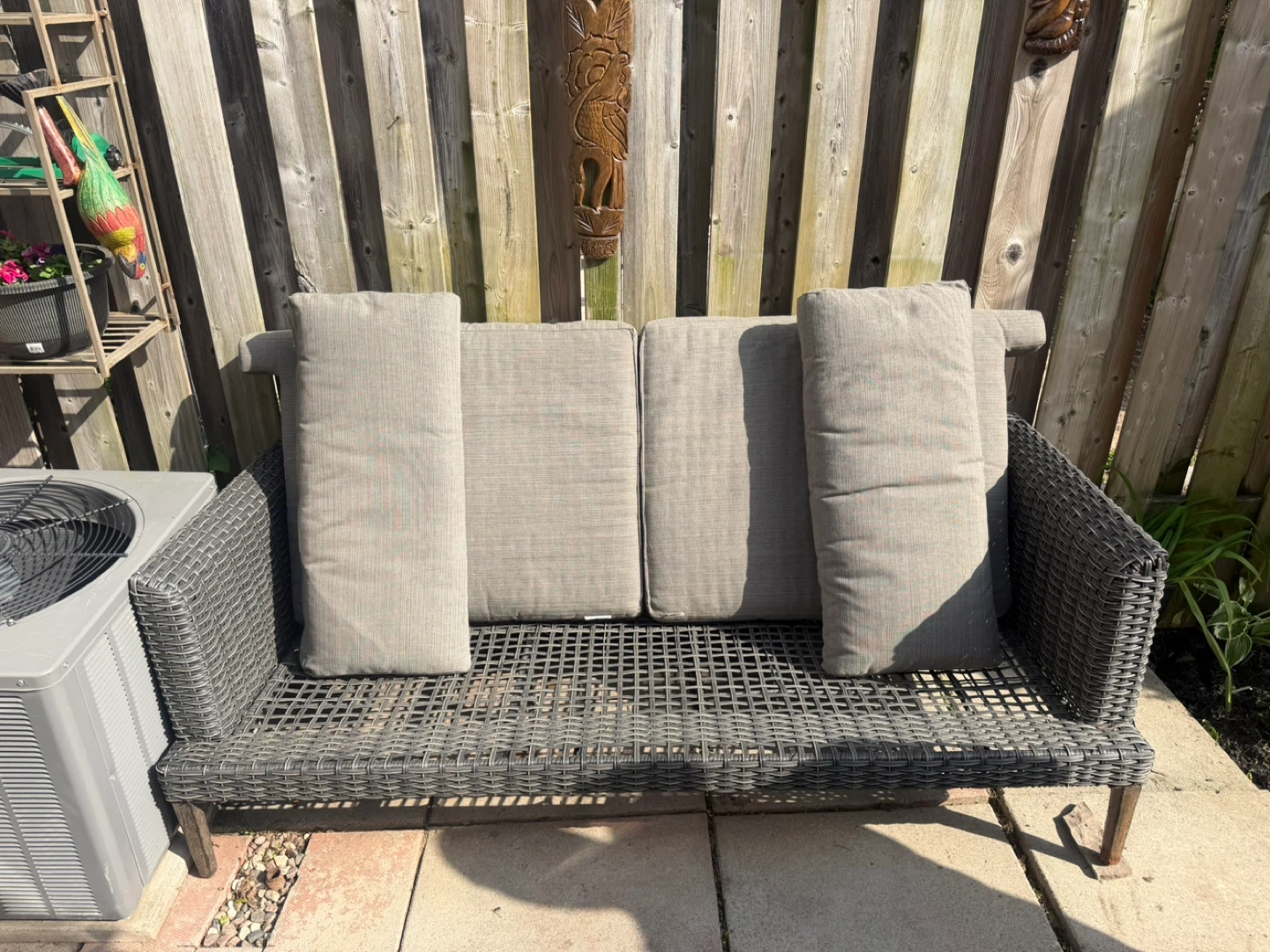 Wicker Outdoor Loveseat with Cushions - photo 2