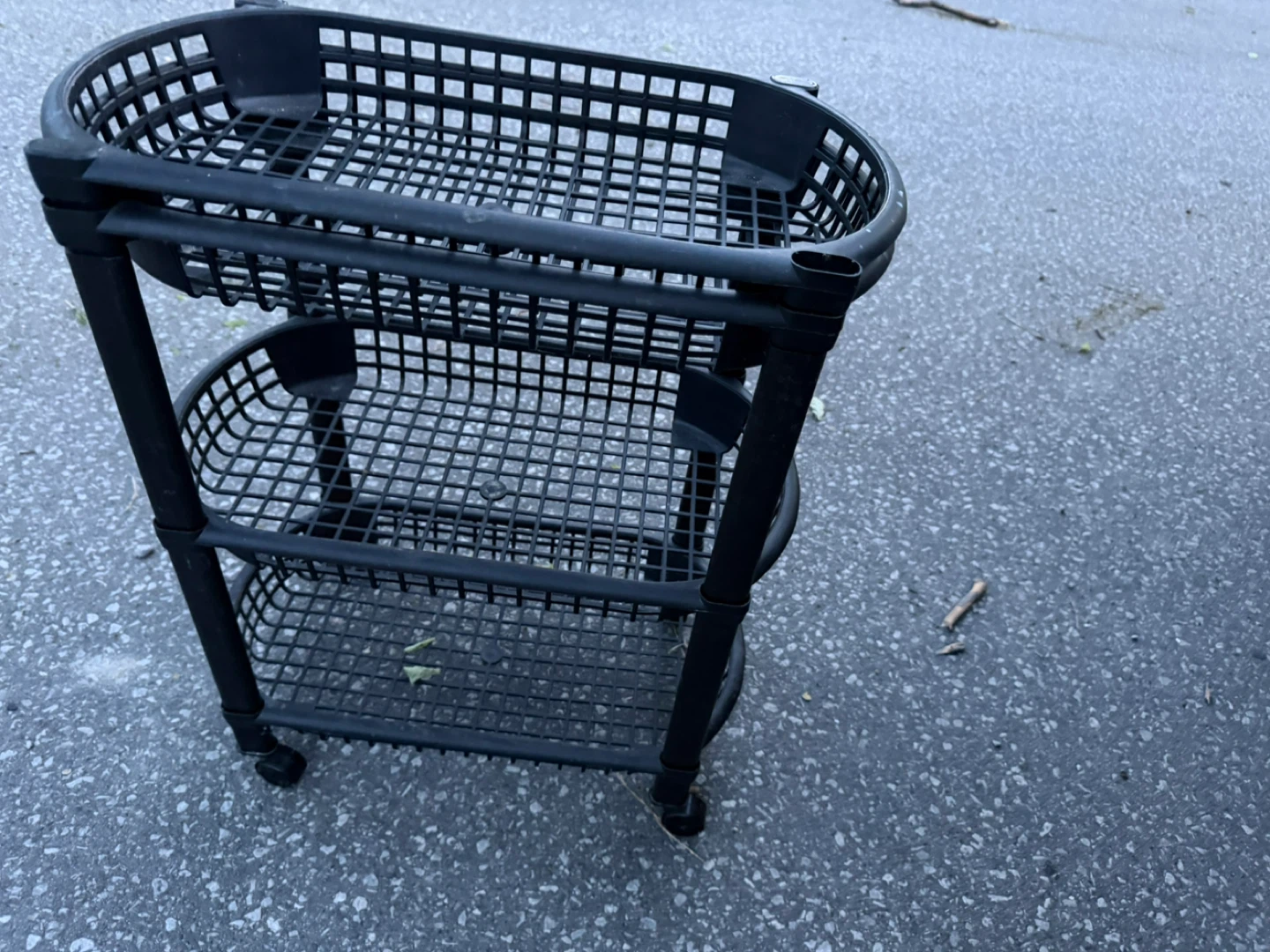 Black 3-Tier Rolling Cart - photo 2