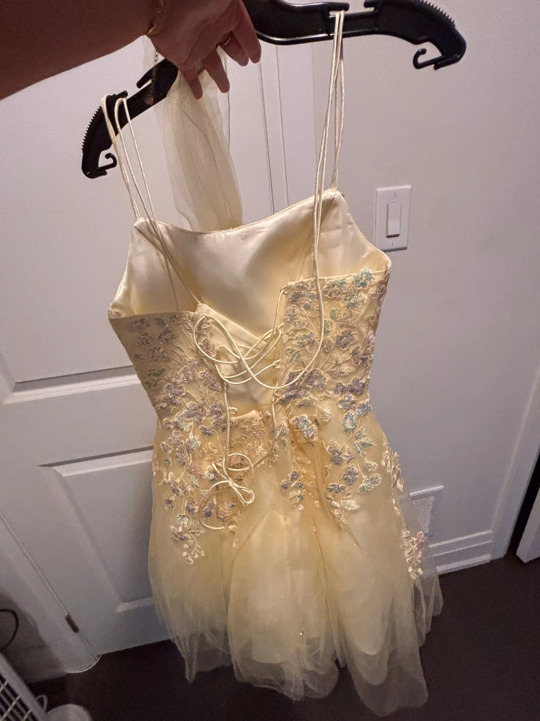 Yellow Corset Prom Dress with Tulle Skirt - photo 3