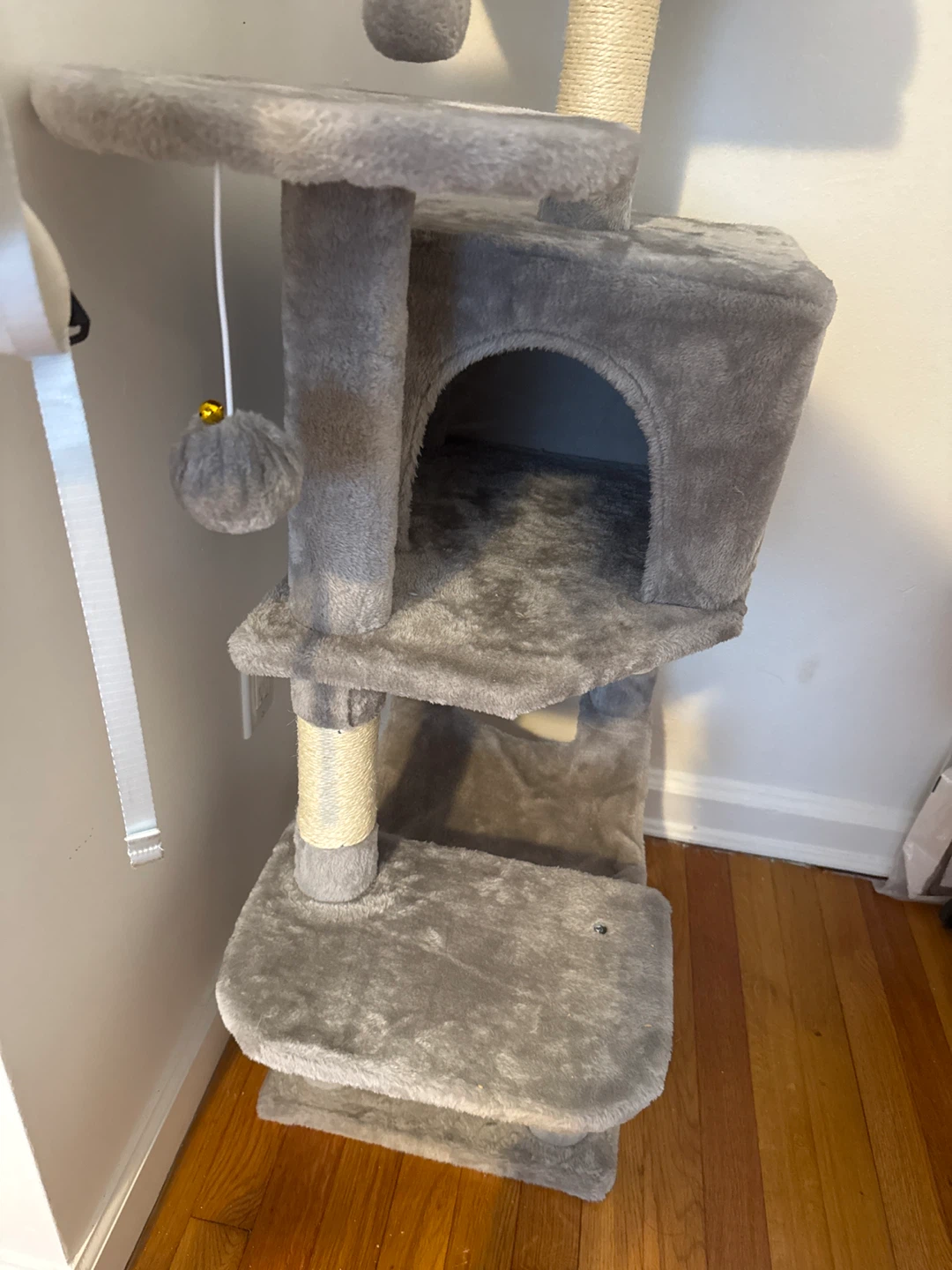Grey Cat Tower Condo with Hammock and Perches -44in Tall - photo 4