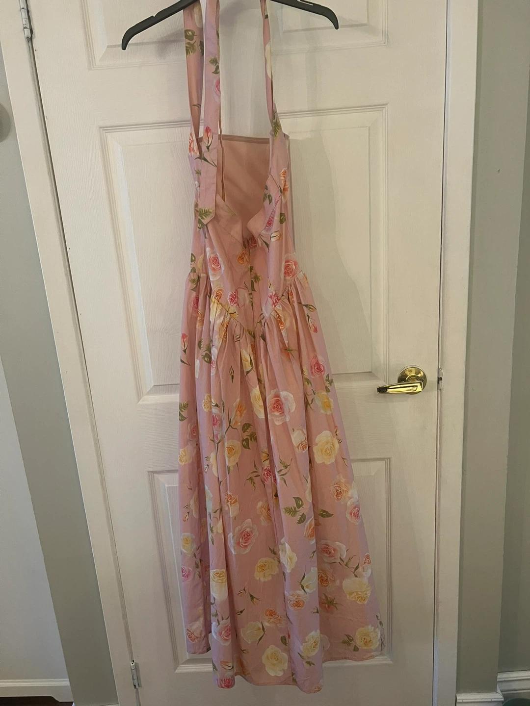 Fashion Nova Pink Floral Halter Maxi Dress - photo 4