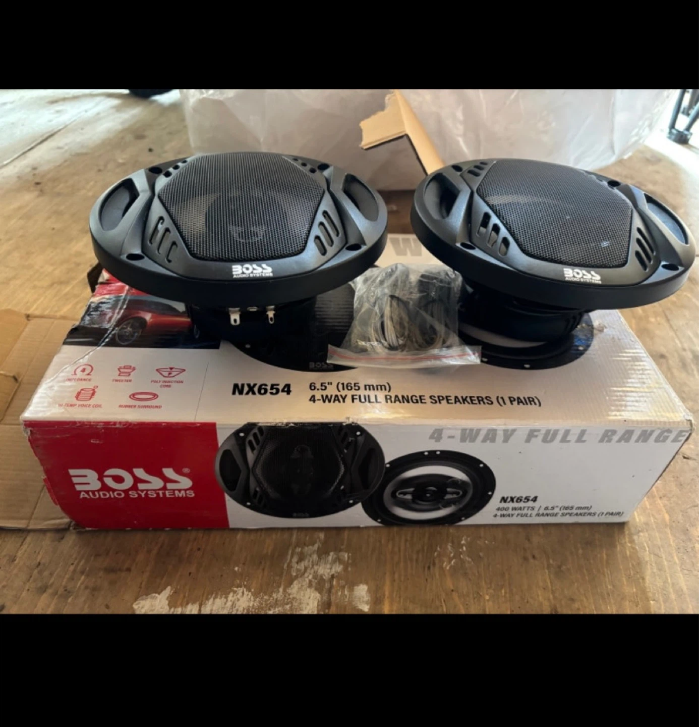 BOSS NX654 6.5" 4-Way Full Range Speakers (Pair)