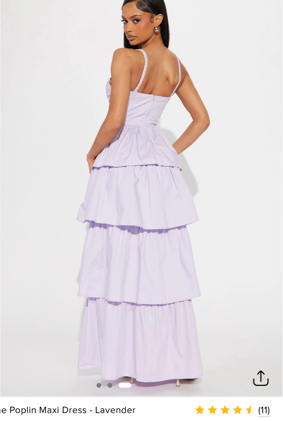 Fashion Nova Lilac Poplin Maxi Dress - photo 2