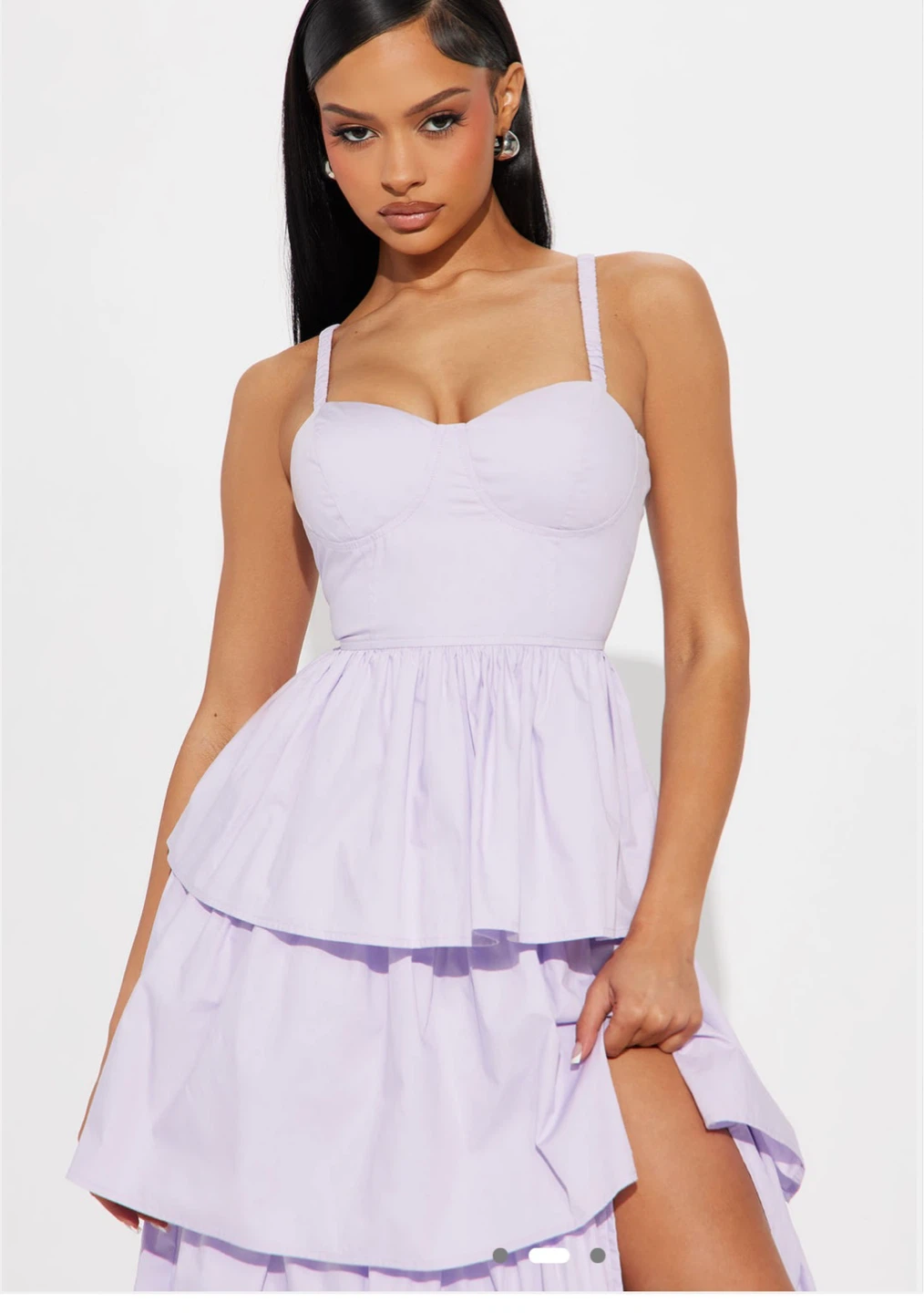Fashion Nova Lilac Poplin Maxi Dress - photo 3