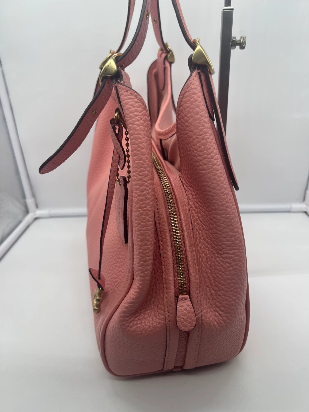 COACH C4824 Lori Candy Pink Soft Pebbled Leather Shoulder Bag - photo 4
