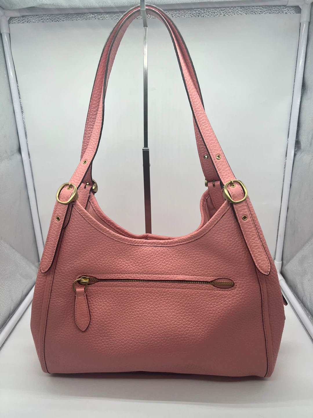 COACH C4824 Lori Candy Pink Soft Pebbled Leather Shoulder Bag - photo 5