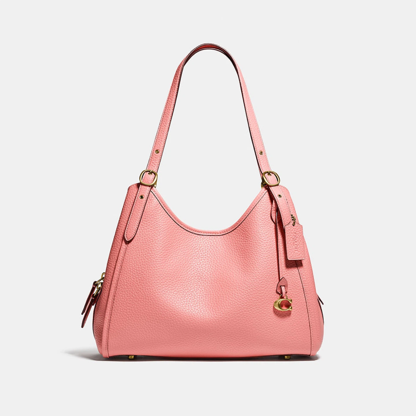COACH C4824 Lori Candy Pink Soft Pebbled Leather Shoulder Bag